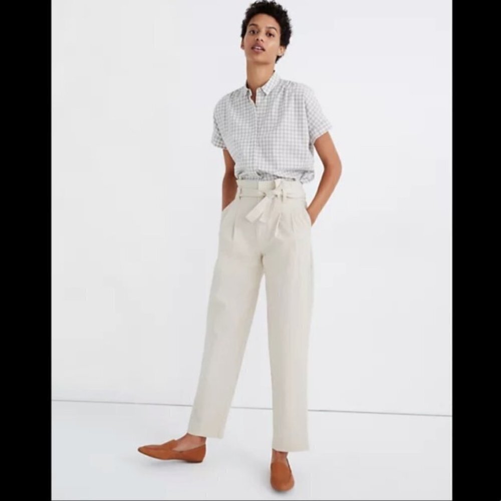 Madewell Herringbone Paperbag Pant
